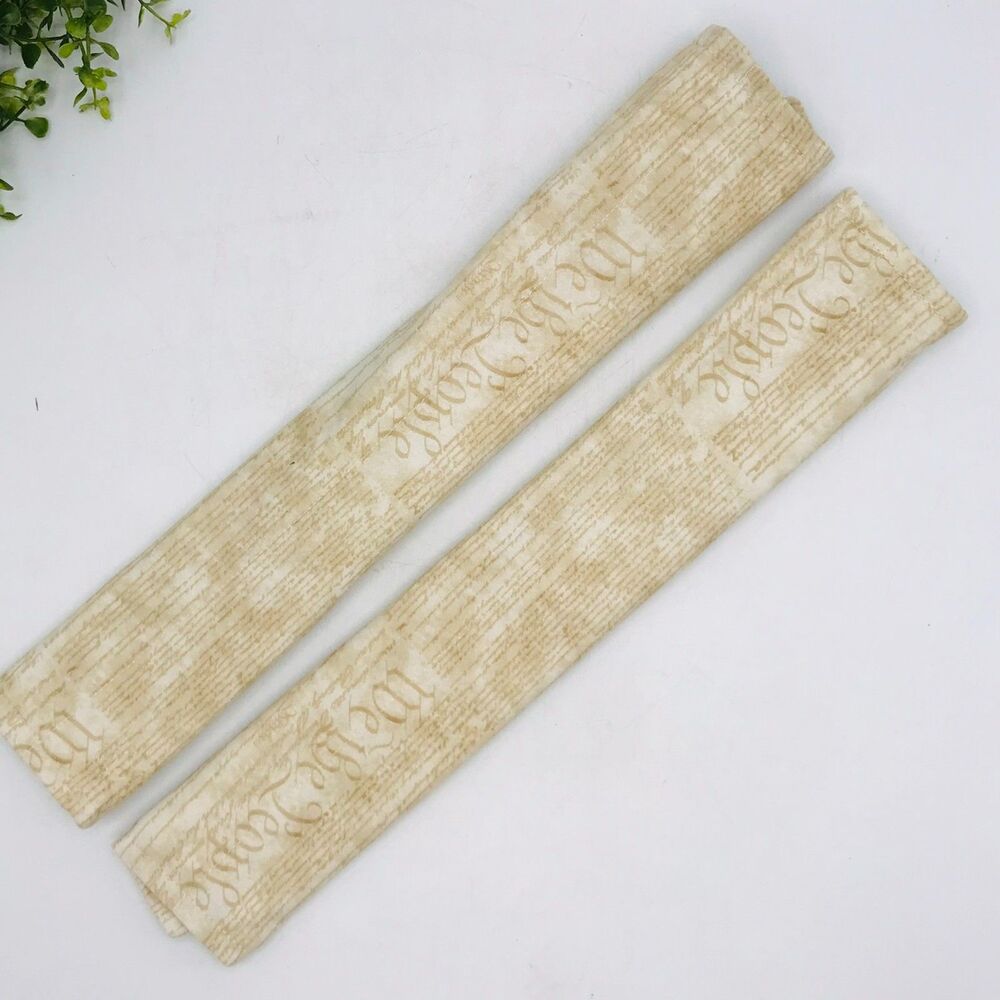 Set of 2 Refrigerator Handle Covers, Reversible, Neutral 'We The People" 14x5